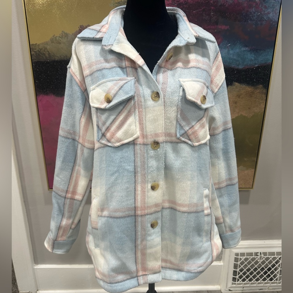 Plaid Button-Up Women’s Top